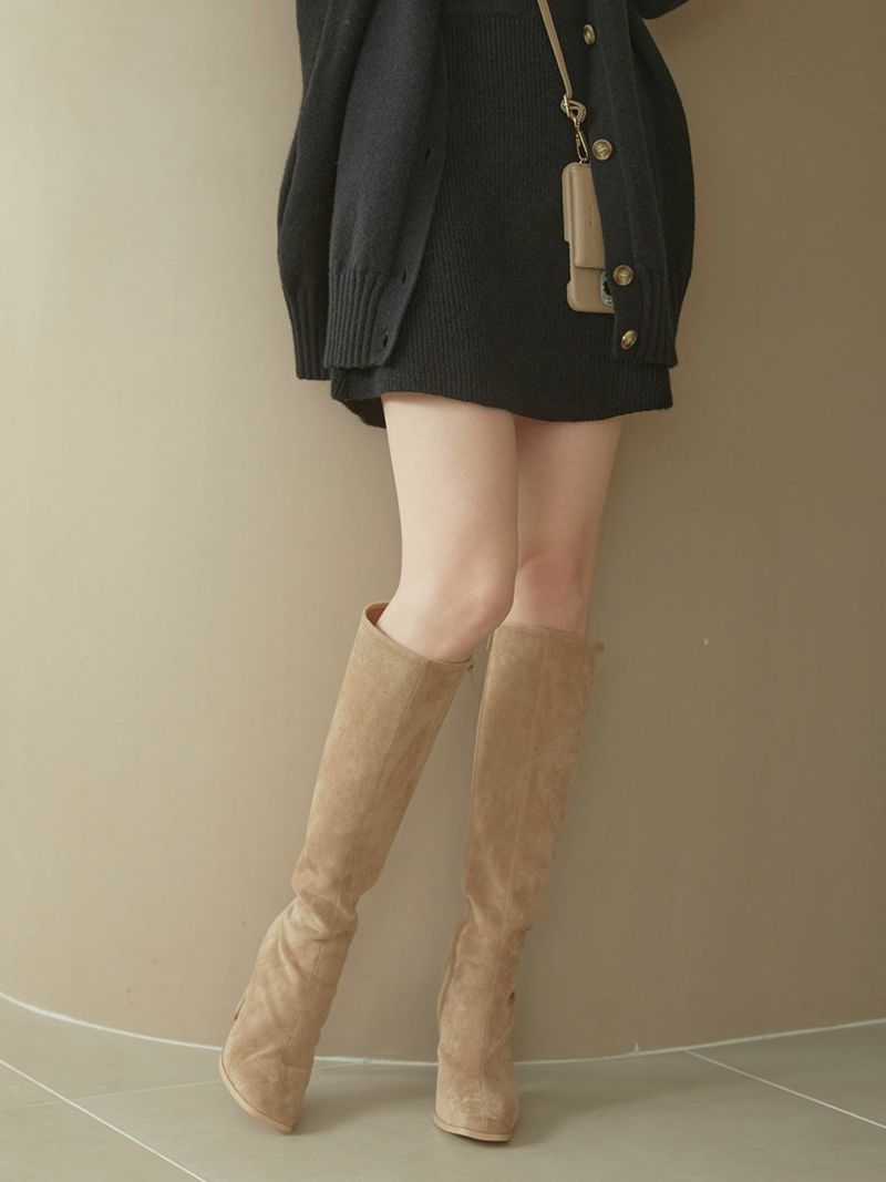 Betty skinny suede long ブーツ | ACYM ONLINE SHOP