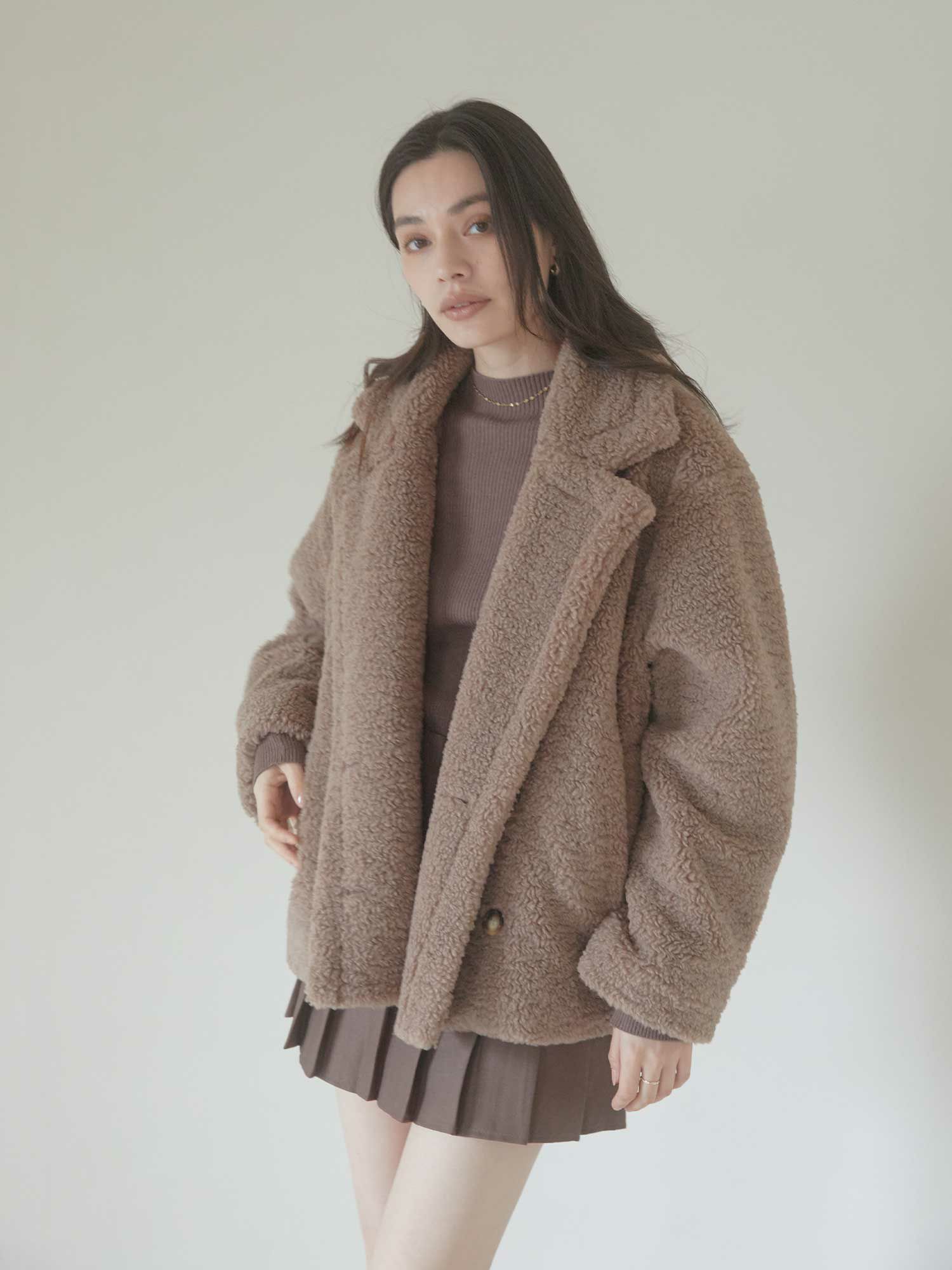 Teddy volume short コート | ACYM ONLINE SHOP