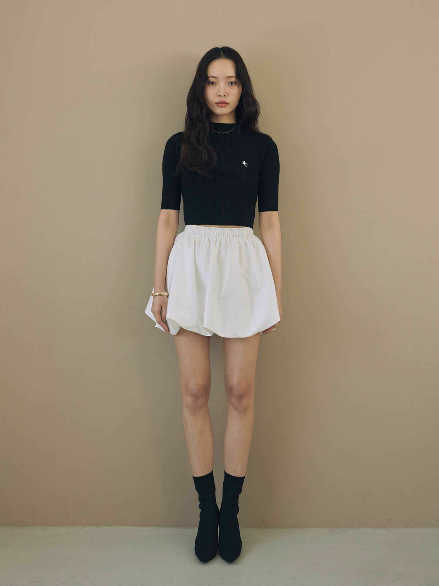 acym サテンバルーンミニスカート ブラック acym サテンバルーンミニスカート ブラック - メルカリ