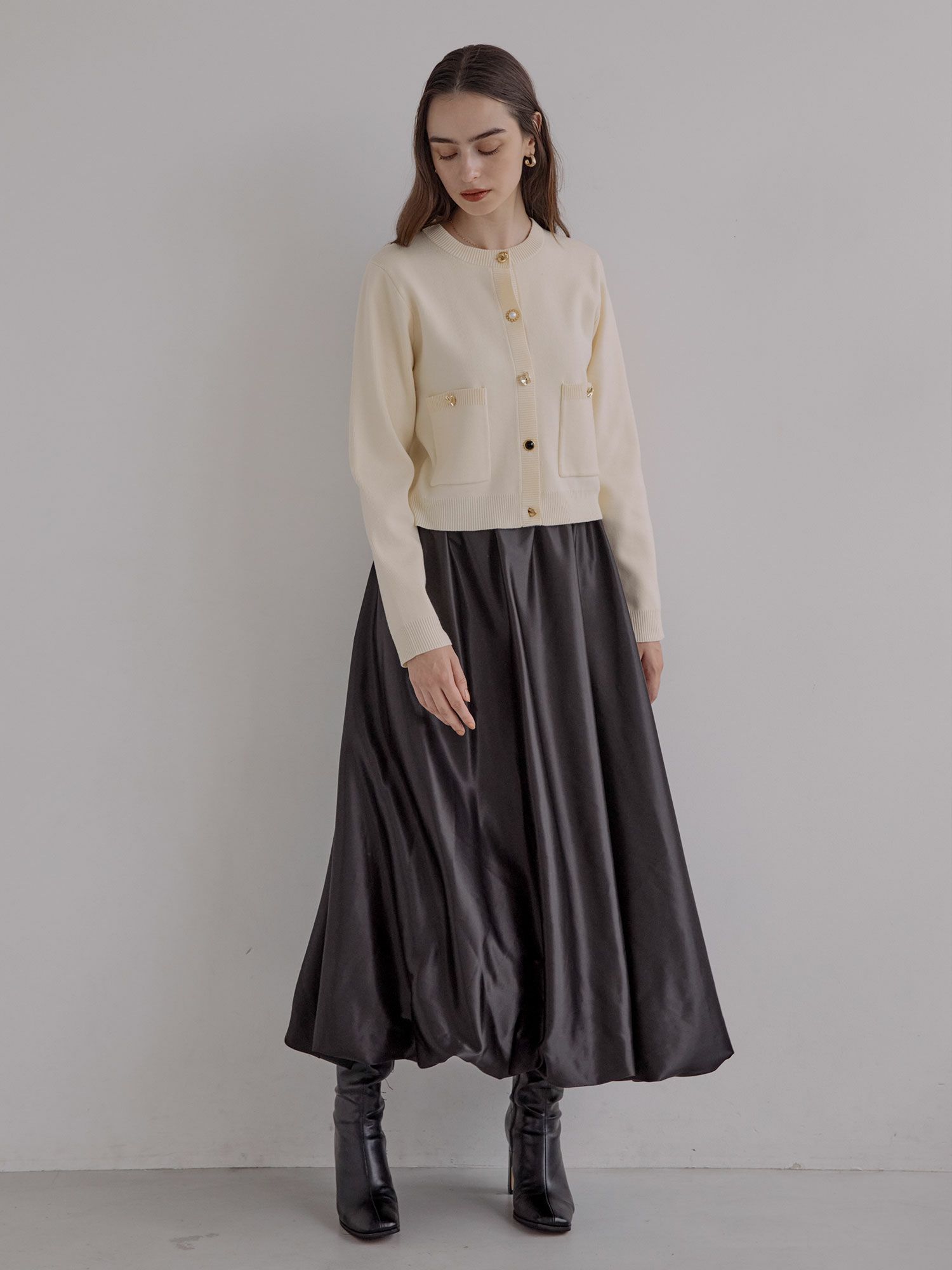 サテンバルーンロングスカート | ACYM ONLINE SHOP