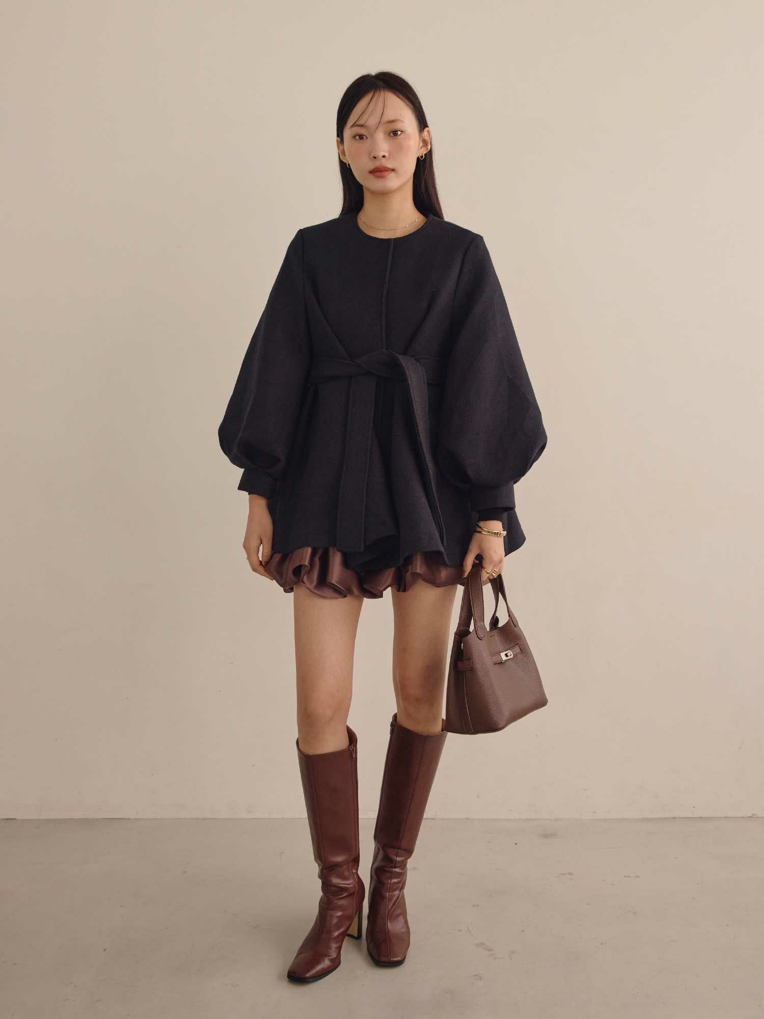 バルーンスリーブフレアコート | ACYM ONLINE SHOP